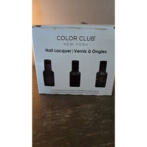 Color Club Nail Polish Lot of 5 Full Size 15mL • Mixed Shades Glitter Creme Dark